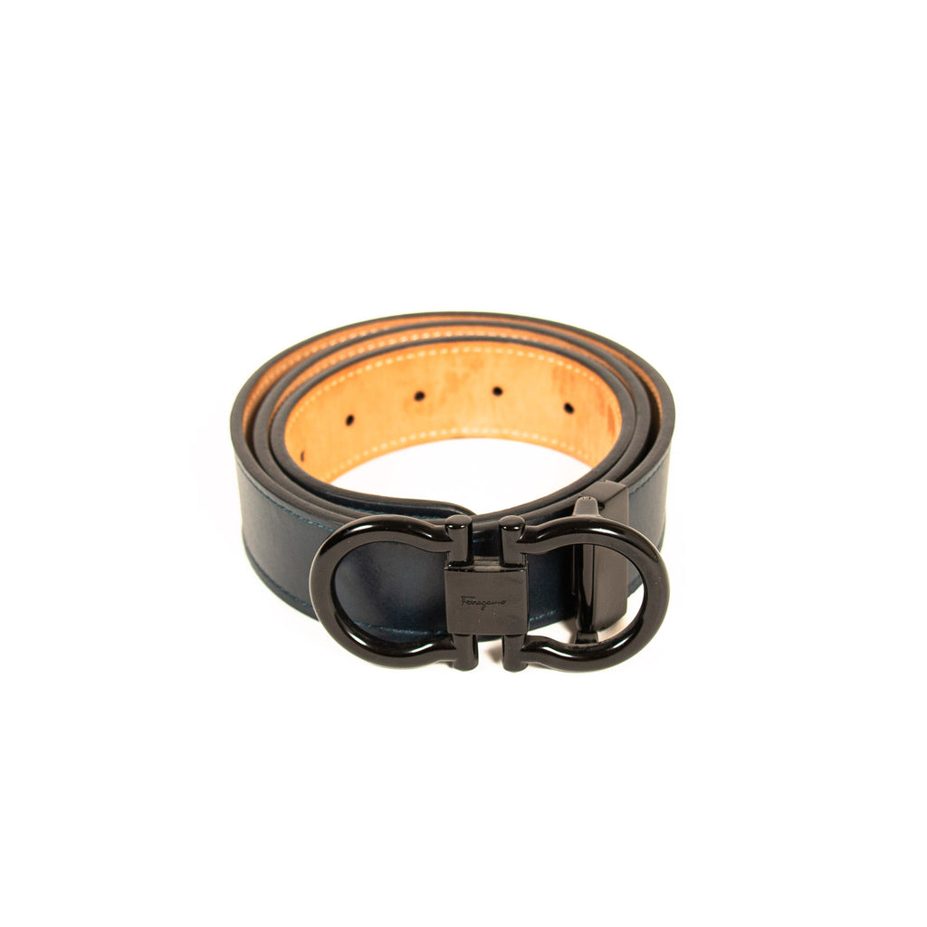Salvatore Ferragamo Gancini Leather Belt