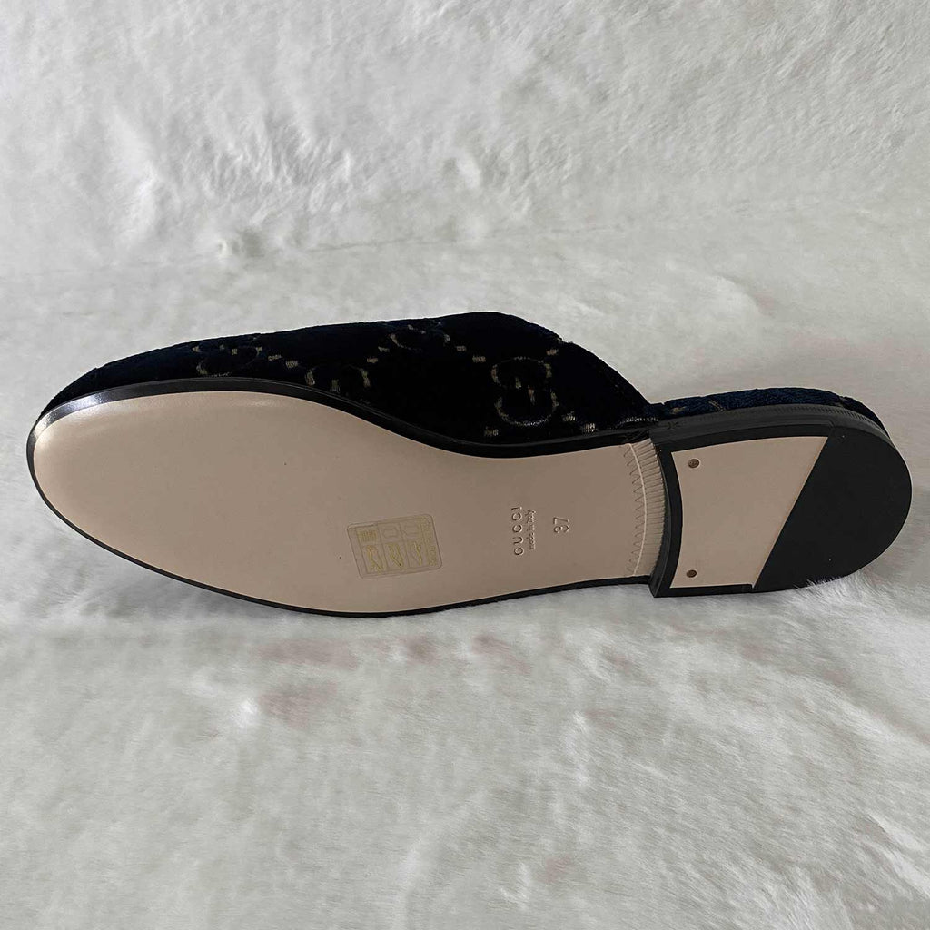 Gucci Princetown Horsebit Velvet Mules