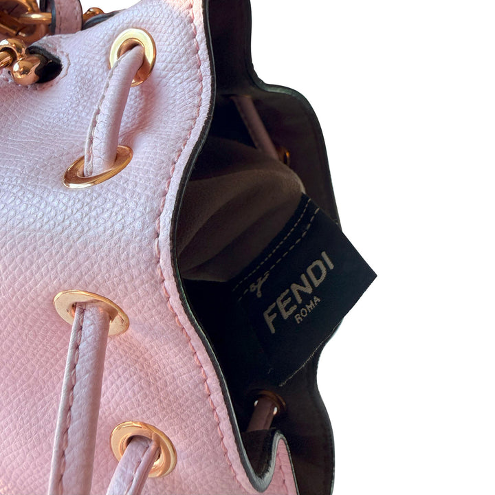 Fendi Mon Tresor Leather Bucket Bag - revogue