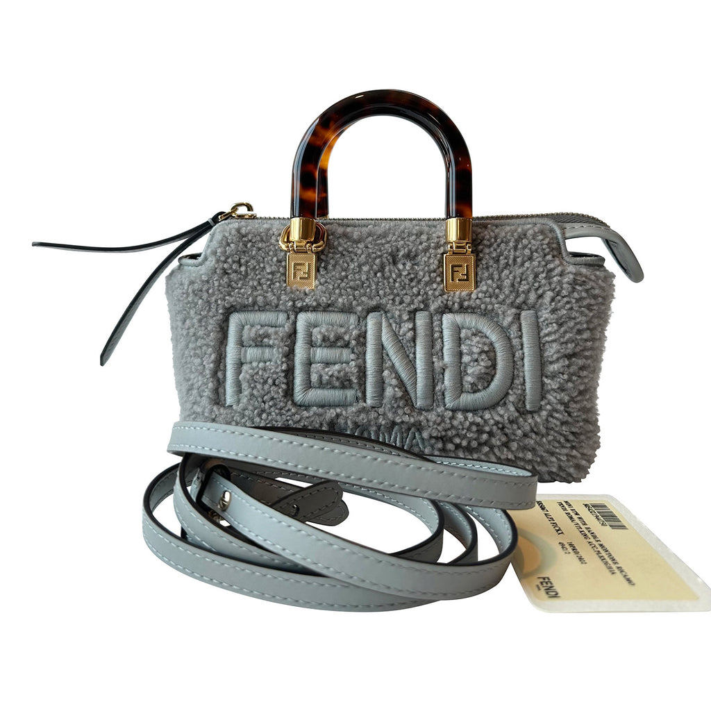 Fendi By The Way Shearling Shoulder Bag