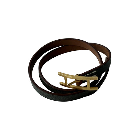 Gucci Shield Metal Leather Belt