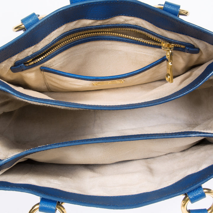 Miu Miu Pebbled Leather Satchel - revogue