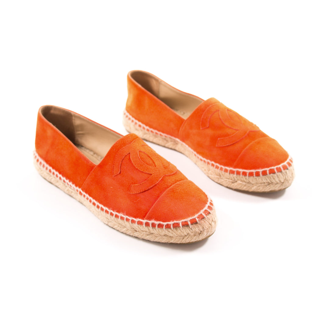 Chanel Red Suede Espadrilles Flat Shoes Chanel - Shop authentic new pre-owned designer brands online at Re-Vogue