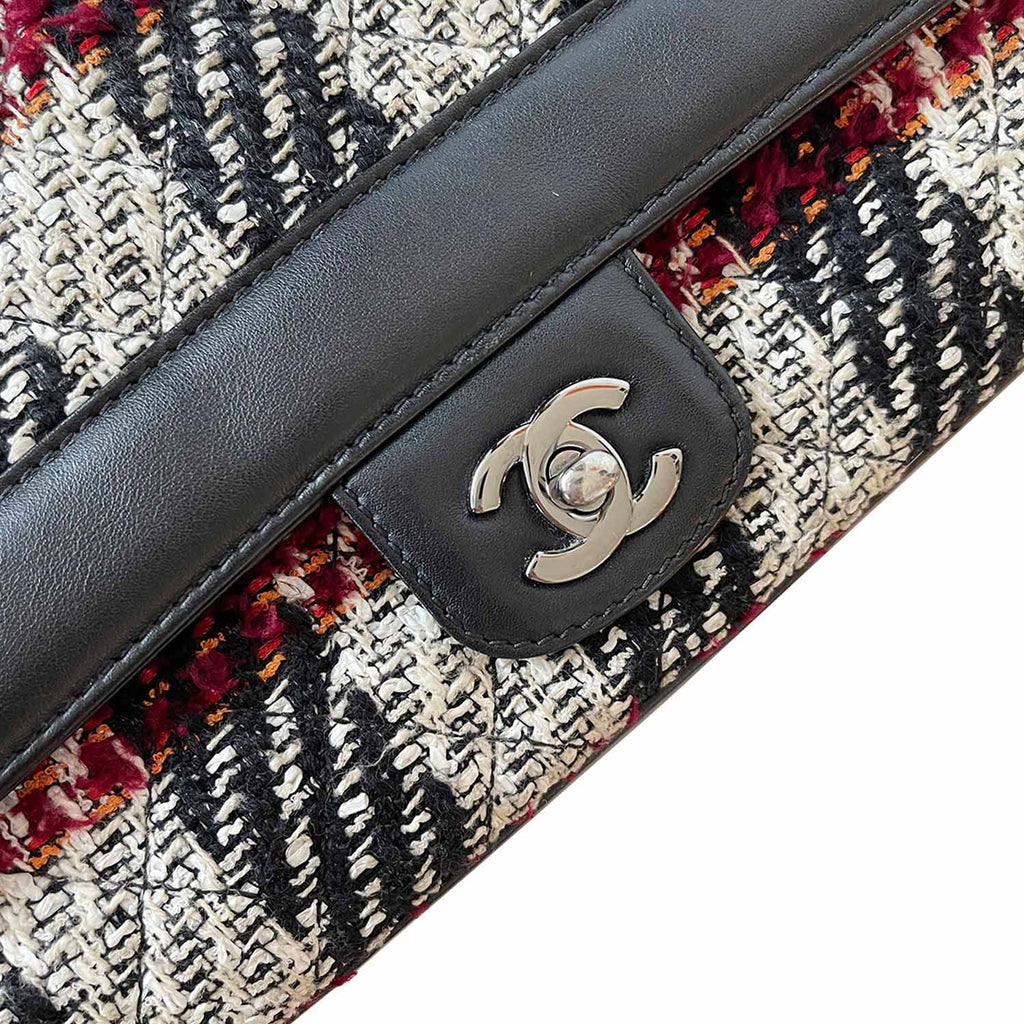 Chanel Mini Rectangular Rainbow Houndstooth Wool Tweed Flap Gold Hardw –  Coco Approved Studio