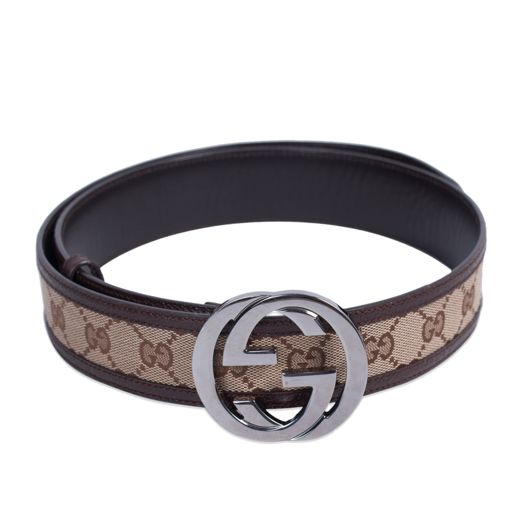 Gucci GG Interlocking Canvas Belt Accessories Gucci - Shop authentic new pre-owned designer brands online at Re-Vogue