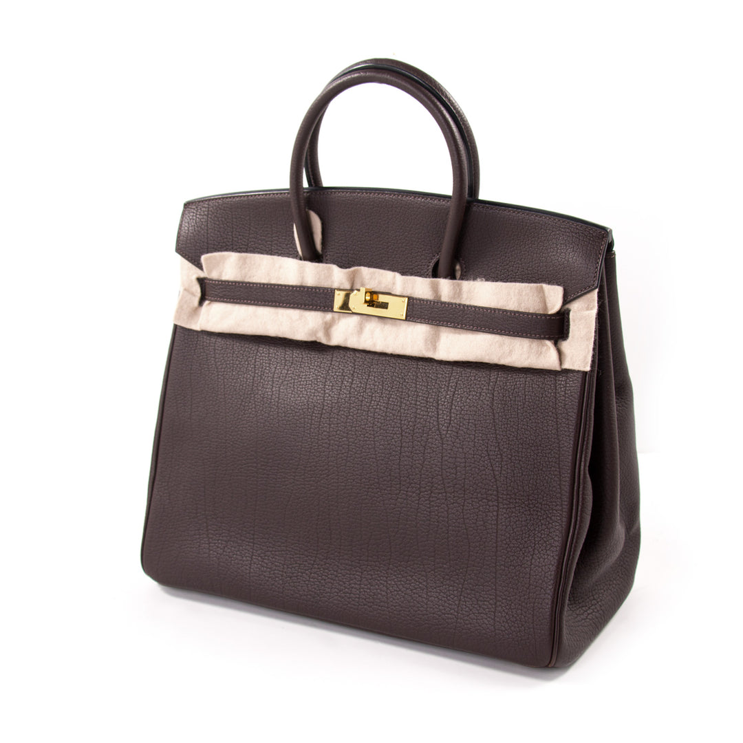 Hermès Birkin 36 HAC Cafe Fjord Leather Bags Hermès - Shop authentic new pre-owned designer brands online at Re-Vogue