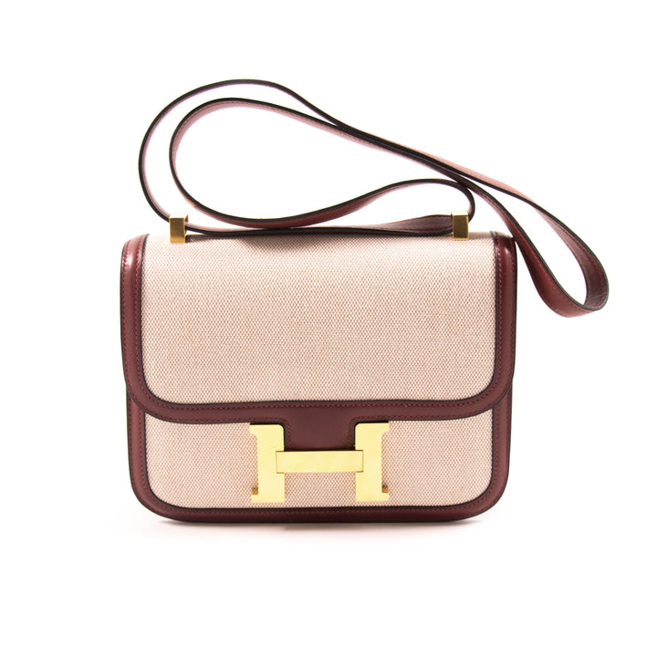 Hermès Constance 23 Crinoline Toile Canvas Leather Bags Hermès - Shop authentic new pre-owned designer brands online at Re-Vogue