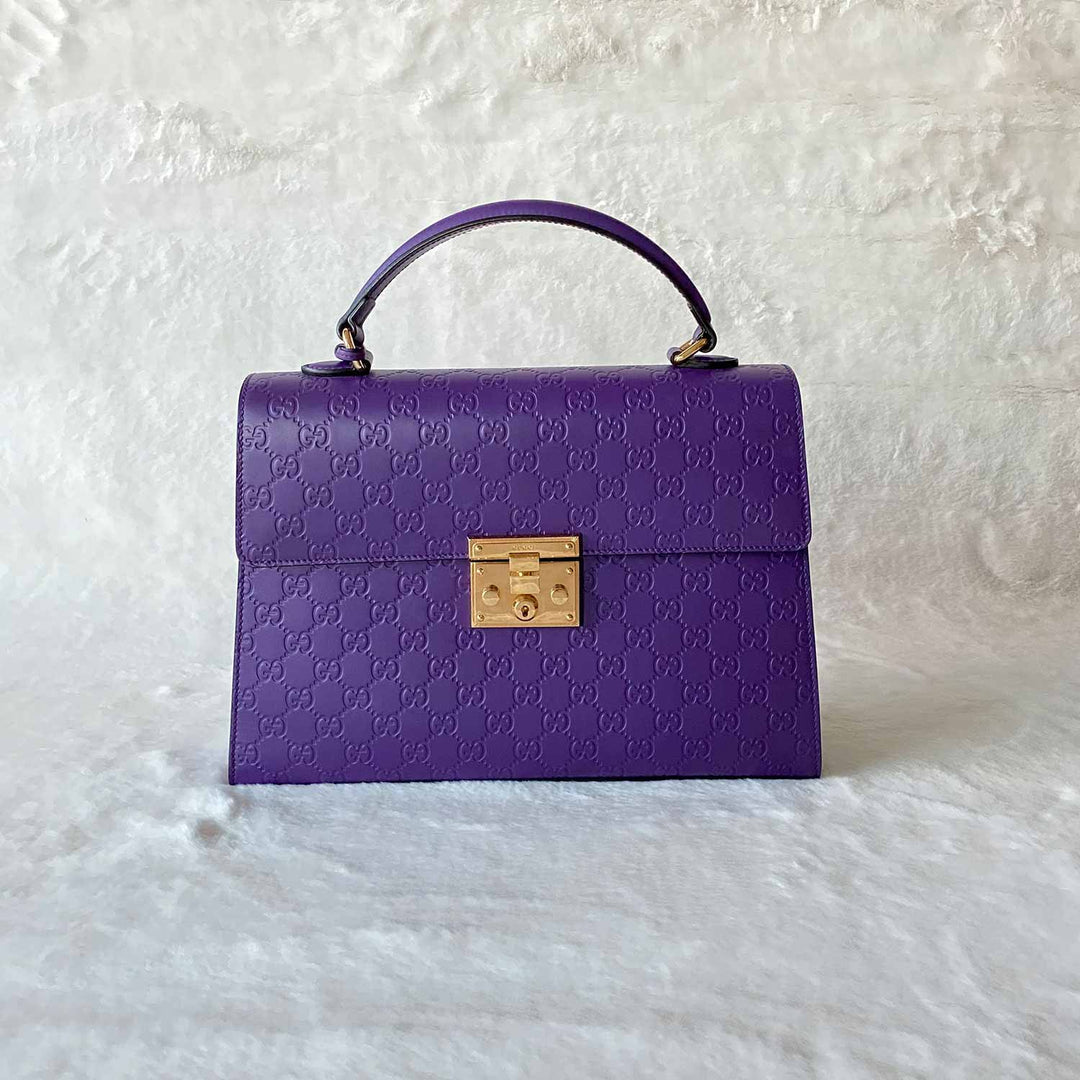 Gucci GG Signature Medium Padlock Top Handle Bag