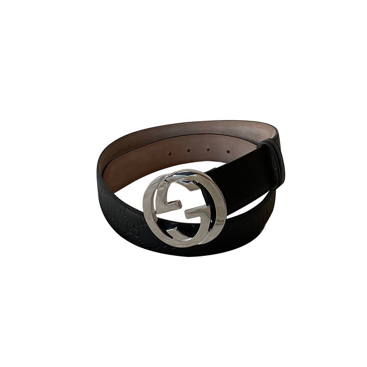 Gucci GG Signature Interlocking Leather Belt