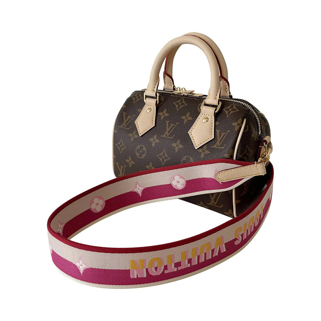 Louis Vuitton Speedy Bandoulière 20 Monogram Rose Shoulder Handbag