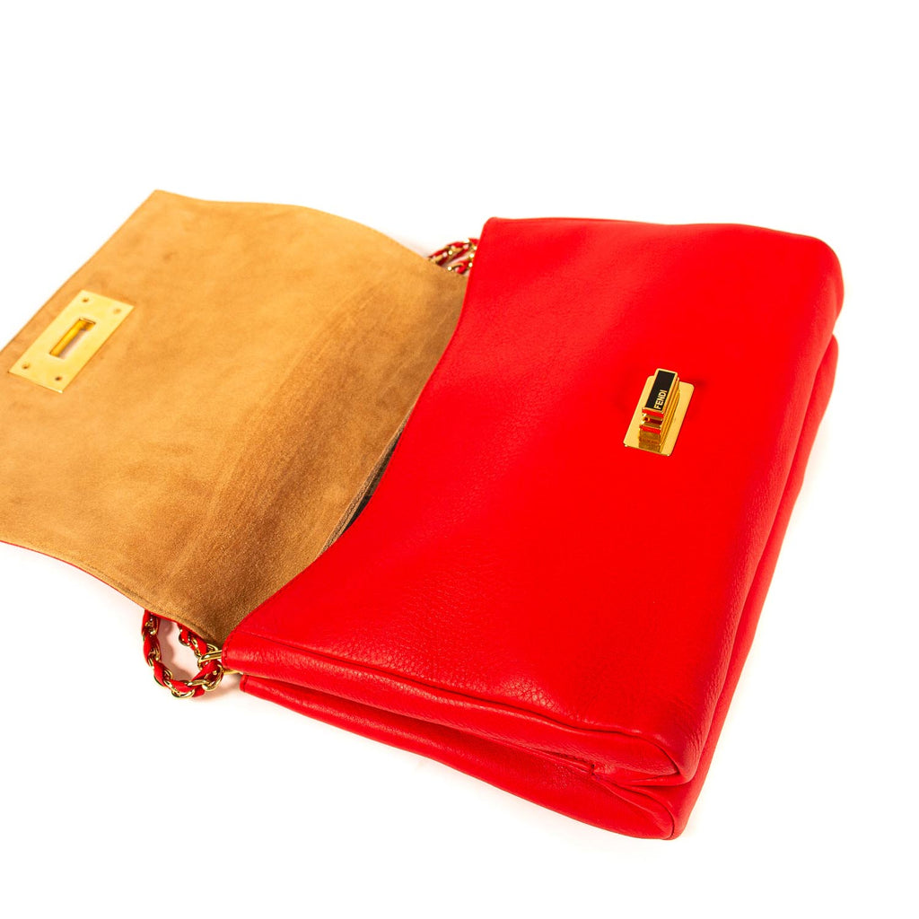 Fendi Claudia Leather Large Flap Bags Fendi - Shop authentic new pre-owned designer brands online at Re-Vogue