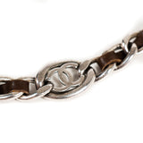 Chanel CC Chain-Link Leather Belt
