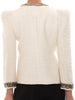 Balmain White Cotton Jacket With Metal Chain - revogue