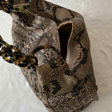 Bottega Veneta Intrecciato Snake Skin Hobo Bag