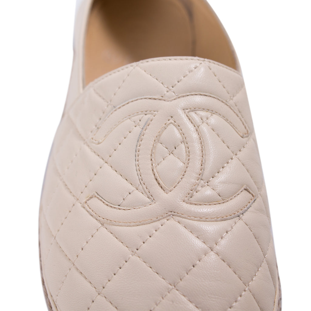 Chanel Quilted Lambskin Leather Espadrilles Shoes Chanel - Shop authentic new pre-owned designer brands online at Re-Vogue