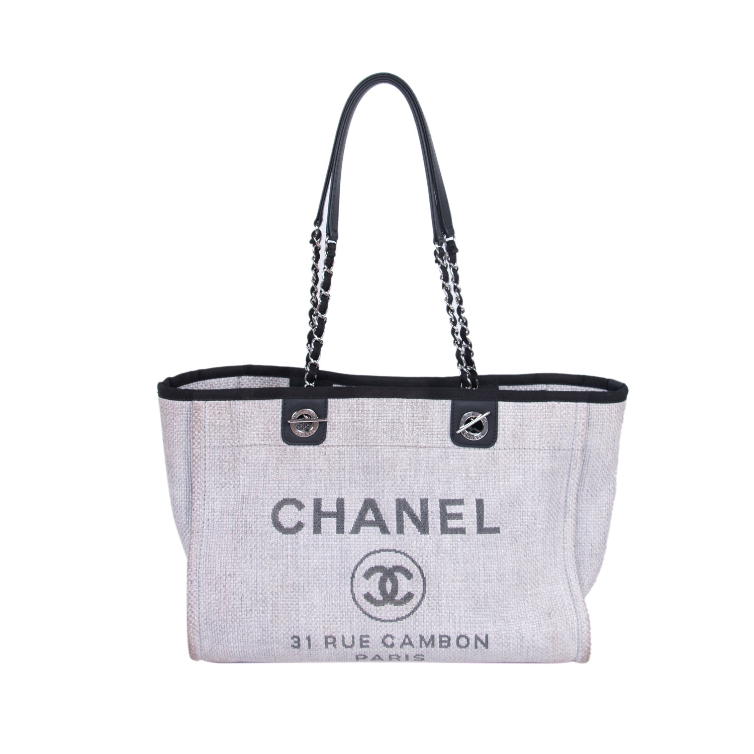 Shop authentic Chanel Small Deauville Tote Bag at revogue for just USD  710.00