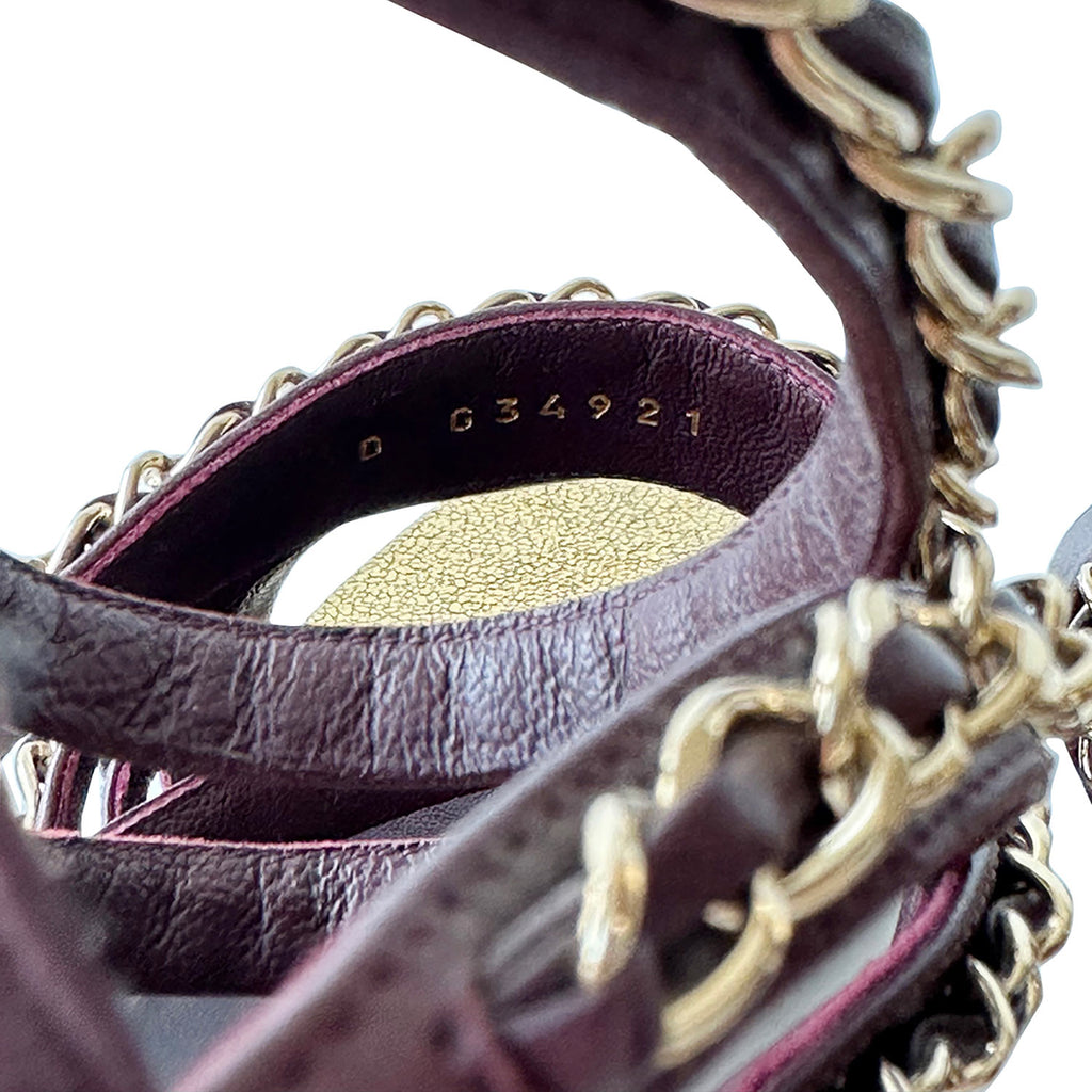 Chanel Chained Interlocking Logo Sandals