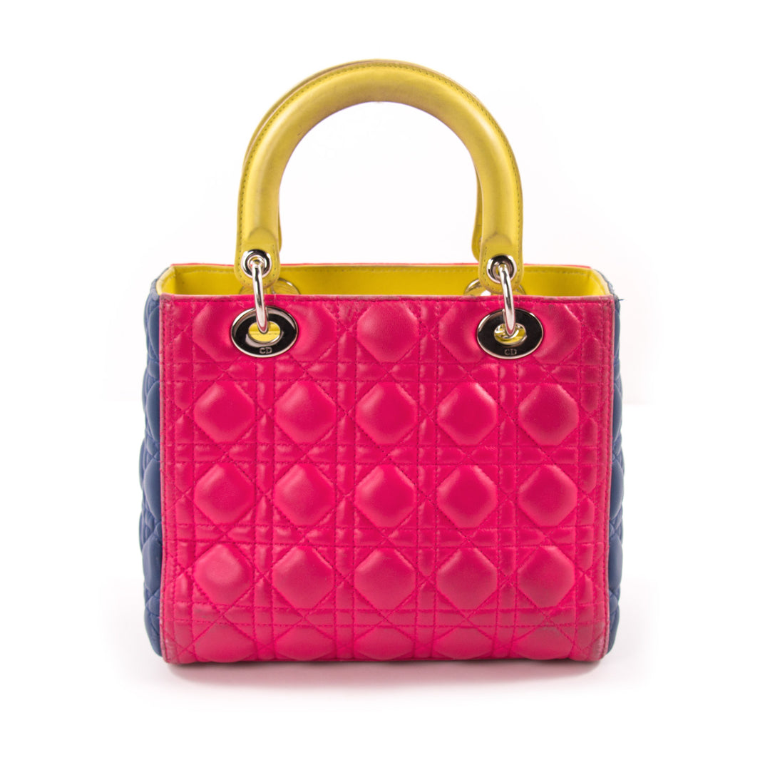 Christian Dior Tricolor Medium Lady Dior Bags Dior - Shop authentic new pre-owned designer brands online at Re-Vogue