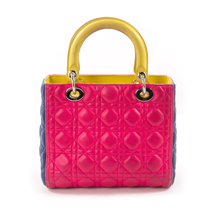 Christian Dior Tricolor Medium Lady Dior Bags Dior - Shop authentic new pre-owned designer brands online at Re-Vogue