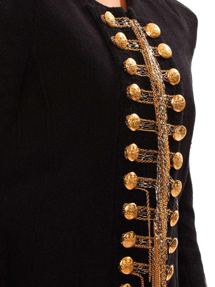 Balmain Black Embroidered Jacket - revogue