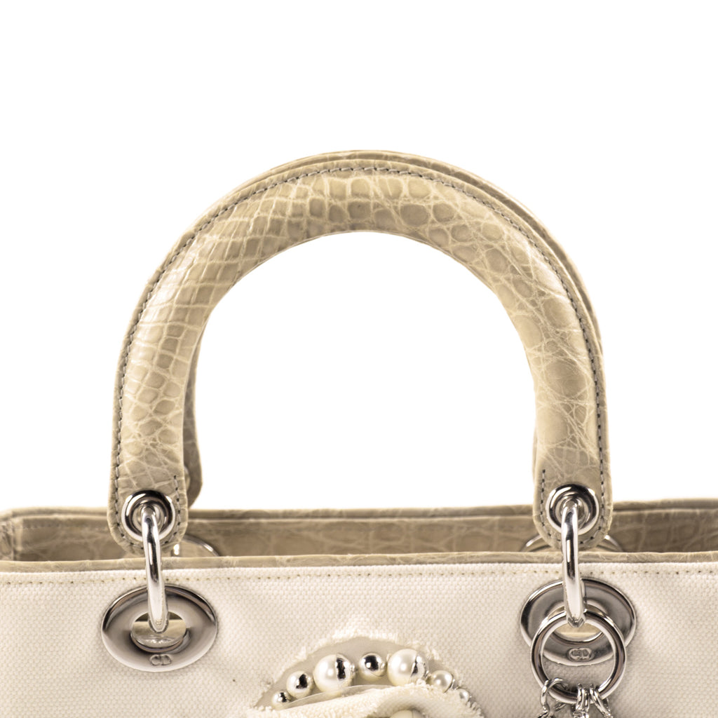 Christian Dior Crocodile-Trimmed Lady Dior Bag Bags Dior - Shop authentic new pre-owned designer brands online at Re-Vogue