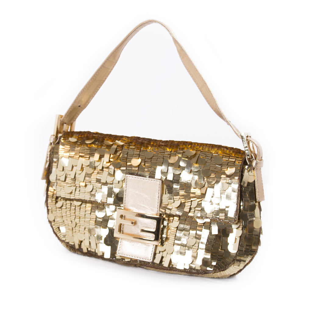 Fendi Gold Sequin Baguette Bags Fendi - Shop authentic new pre-owned designer brands online at Re-Vogue