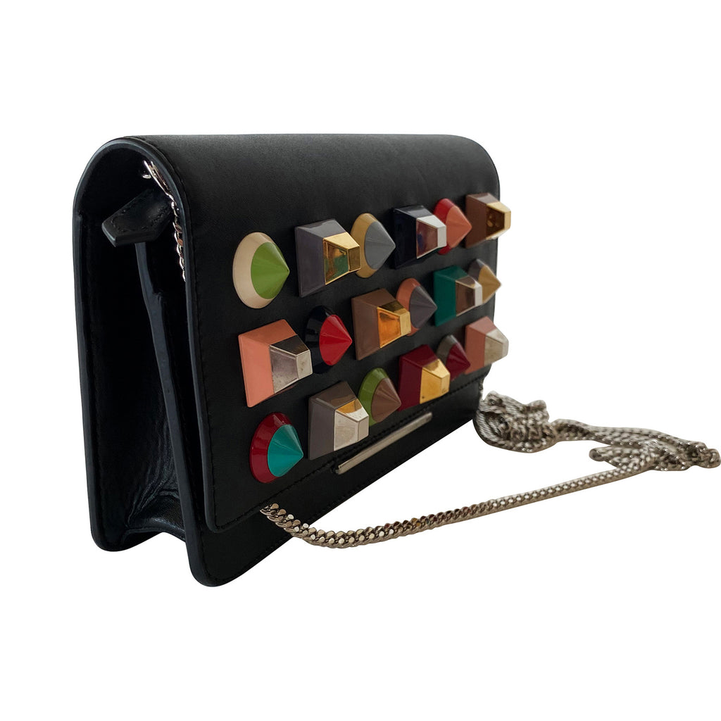 Fendi Studded Tube Wallet on Chain