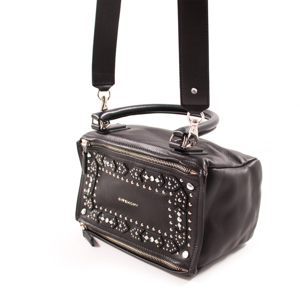 Givenchy Black Goatskin Leather Small Pandora Bag Bags Givenchy - Shop authentic new pre-owned designer brands online at Re-Vogue