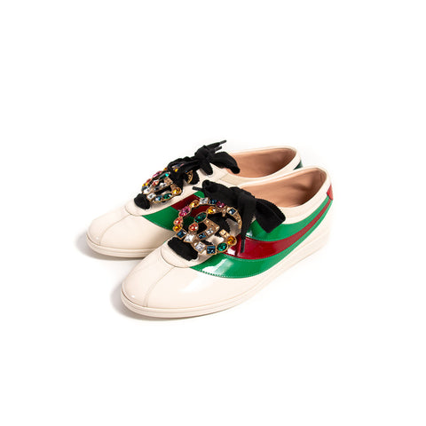 Gucci Ace Leather Embroidered Sneaker
