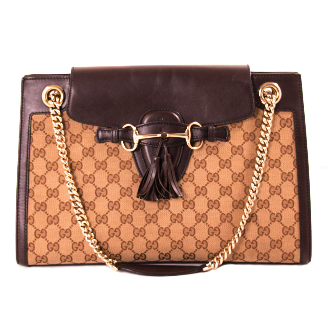 Gucci GG Canvas Emily Large Shoulder Bag Bags Gucci - Shop authentic new pre-owned designer brands online at Re-Vogue