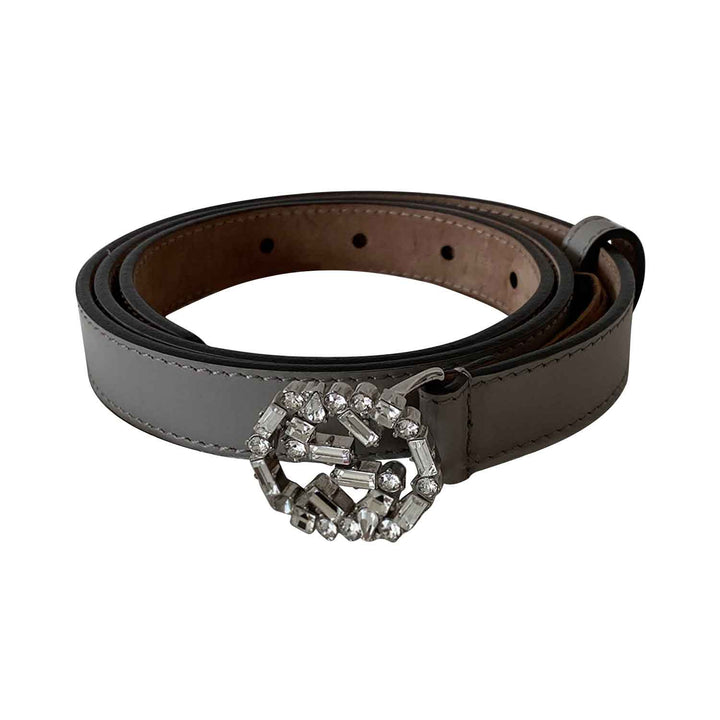 Gucci Interlocking G Logo Crystal Belt