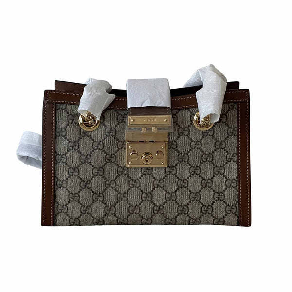 Gucci small padlock gg supreme shoulder bag best sale