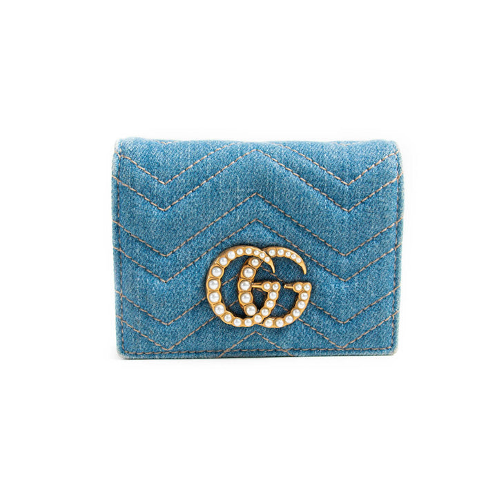 Gucci GG Marmont Denim Wallet Accessories Gucci - Shop authentic new pre-owned designer brands online at Re-Vogue
