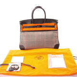 Hermès Birkin 35 Clemence Leather and Houndstooth Canvas Bags Hermès - Shop authentic new pre-owned designer brands online at Re-Vogue