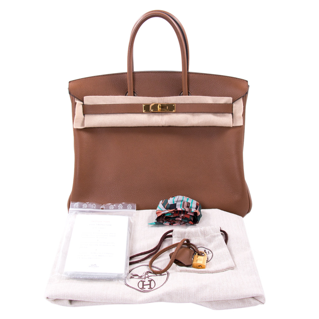 Hermès Birkin 35 Gold Epsom Leather Bags Hermès - Shop authentic new pre-owned designer brands online at Re-Vogue