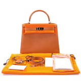 Hermès Kelly 28 Sellier Orange Chevre Mysore Bags Hermès - Shop authentic new pre-owned designer brands online at Re-Vogue