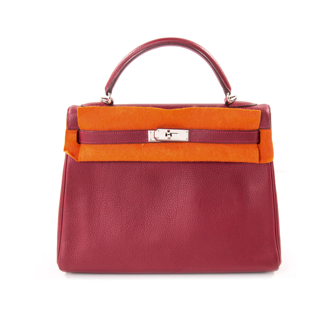 Hermès Kelly 32 Rouge Casaque Clemence Bags Hermès - Shop authentic new pre-owned designer brands online at Re-Vogue