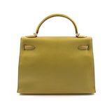 Hermès Kelly 32 Sellier Vert Anis Chevre Mysore Bags Hermès - Shop authentic new pre-owned designer brands online at Re-Vogue