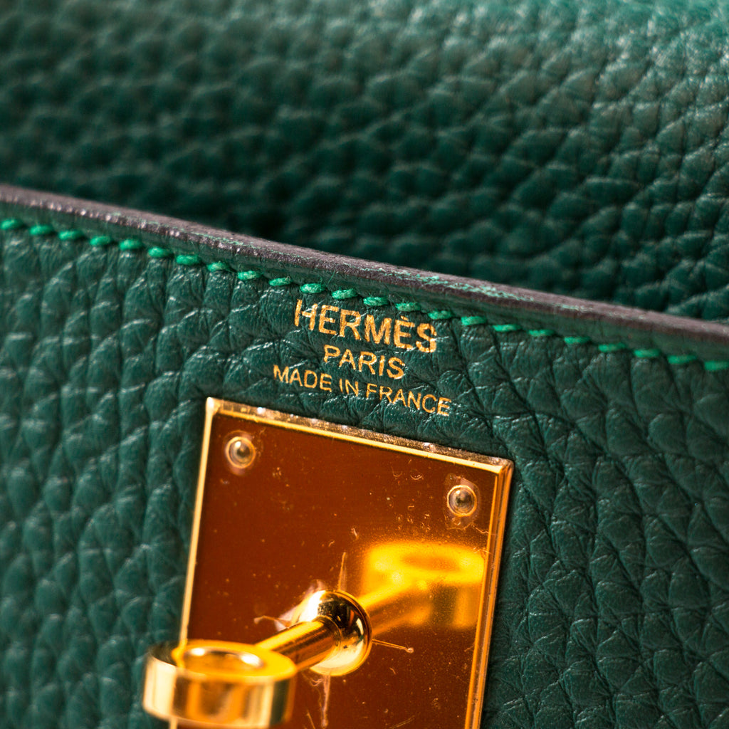 Hermès Kelly 28 Retourne Malachite Clemence Bags Hermès - Shop authentic new pre-owned designer brands online at Re-Vogue