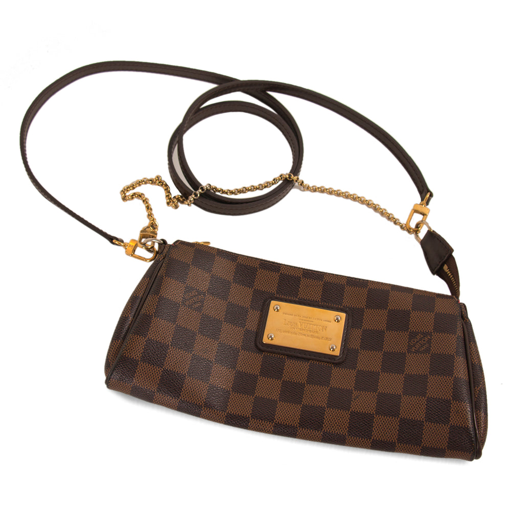 Louis Vuitton Damier Ebene Eva Clutch Bags Louis Vuitton - Shop authentic new pre-owned designer brands online at Re-Vogue