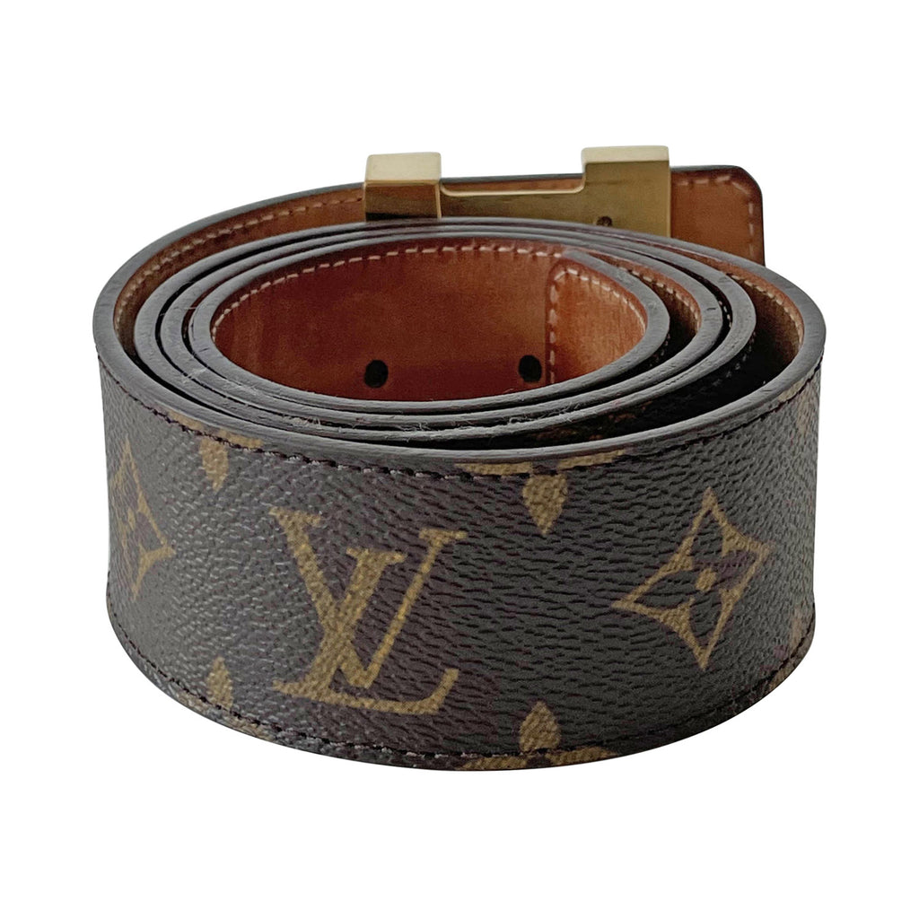 Initiales cloth belt Louis Vuitton Beige size S International in Cloth -  32629869