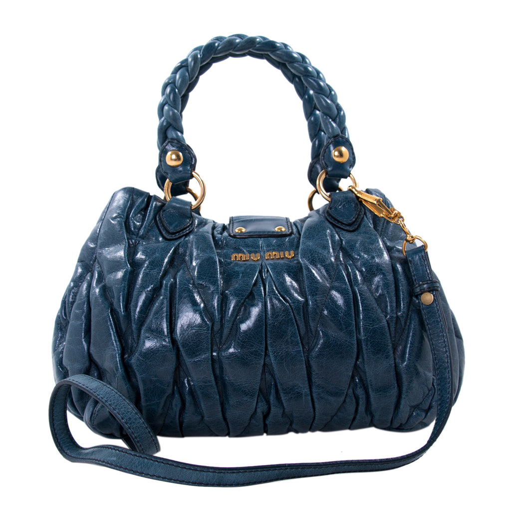 Miu Miu Metalassé Small Tote Bag Bags Miu Miu - Shop authentic new pre-owned designer brands online at Re-Vogue