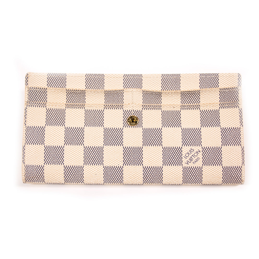 Louis Vuitton Damier Azur Sarah Wallet Accessories Louis Vuitton - Shop authentic new pre-owned designer brands online at Re-Vogue