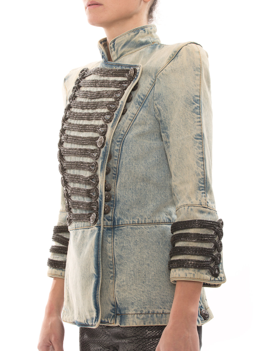 Balmain Military Denim Jacket - revogue