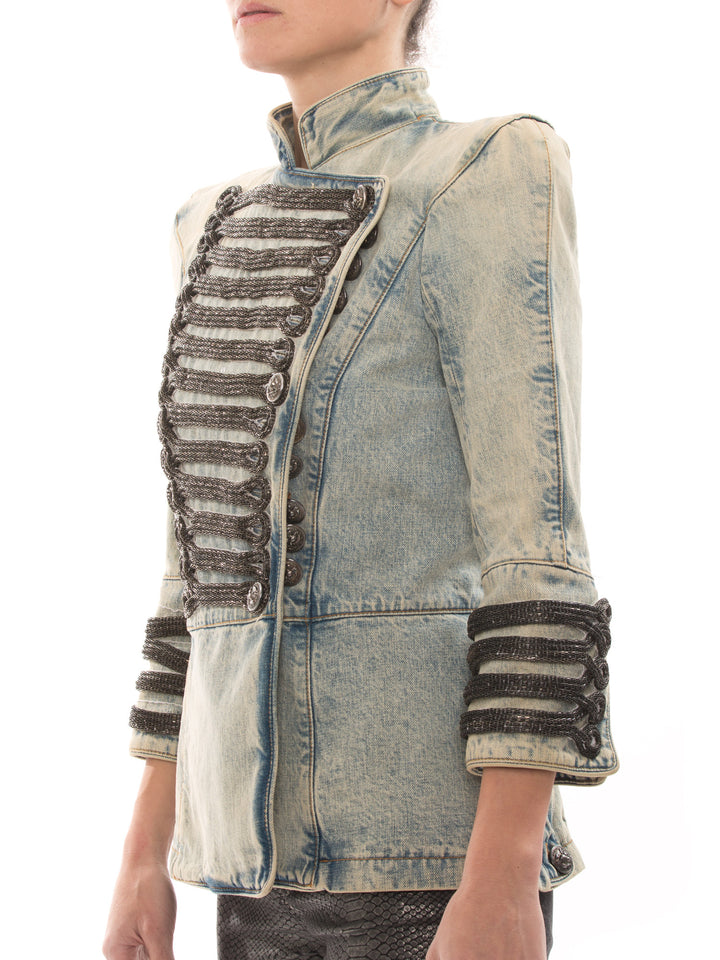 Balmain Military Denim Jacket - revogue