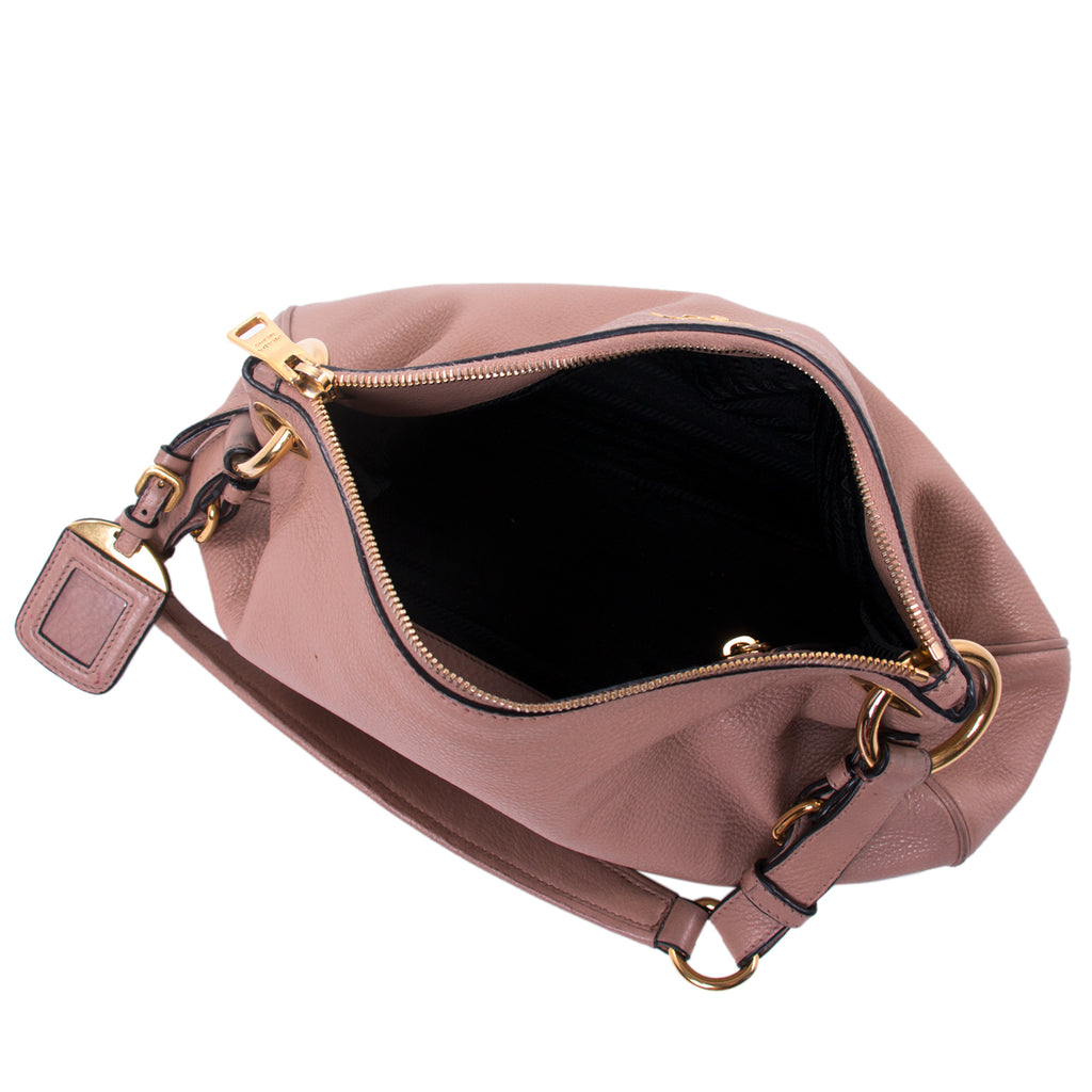 Prada Vitello Daino Small Hobo Bag Bags Prada - Shop authentic new pre-owned designer brands online at Re-Vogue