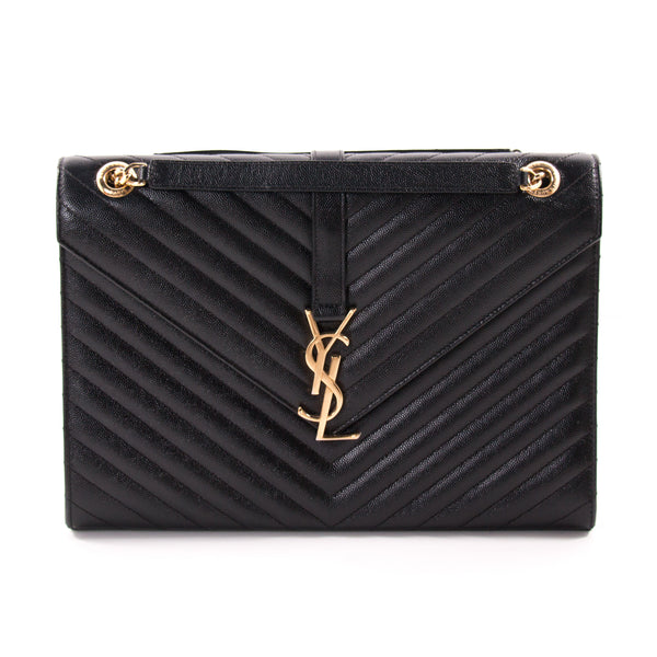 Saint Laurent Loulou Medium Chain Bag Matelasse Y Rouge Legion in Leather  with Gold-tone - US