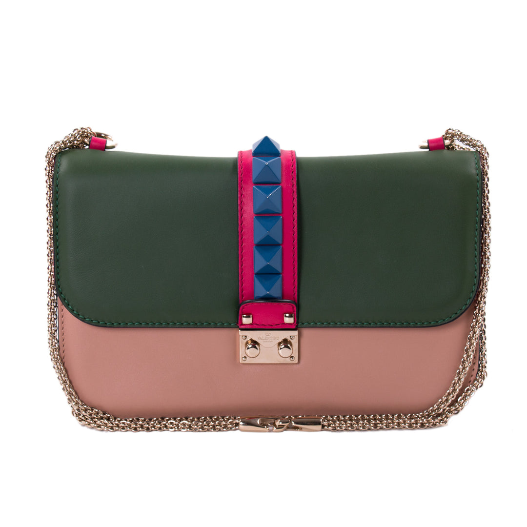 Valentino Rockstud Glam Lock Flap Bag Bags Valentino - Shop authentic new pre-owned designer brands online at Re-Vogue