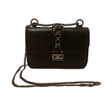Valentino Small Glam Lock Noir Crossbody Bag