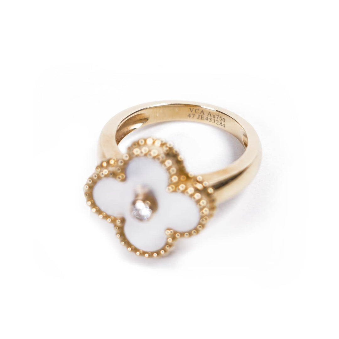 Van Cleef & Arpels Alhambra Diamond Ring Accessories Van Cleef & Arpels - Shop authentic new pre-owned designer brands online at Re-Vogue